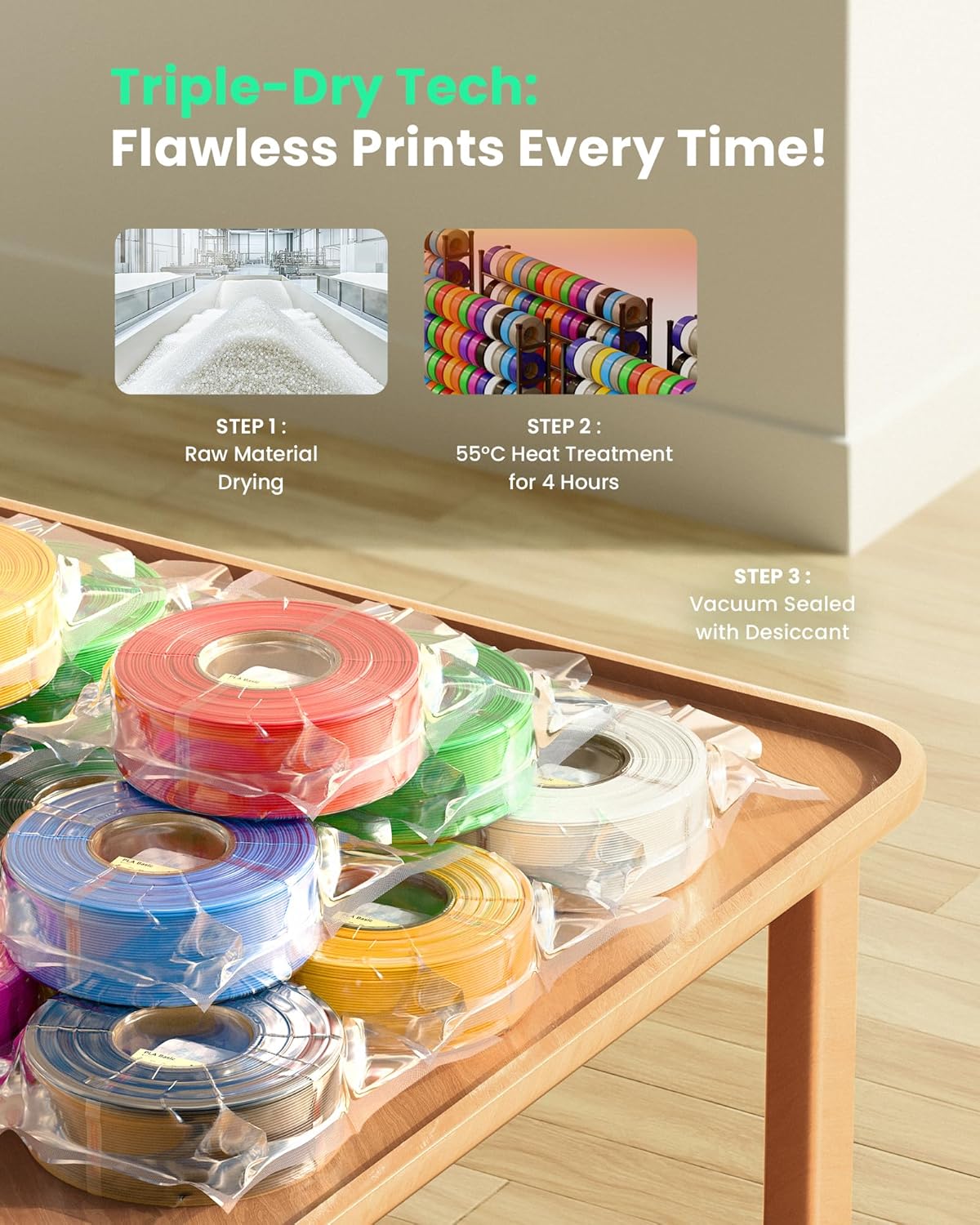 3D Printing PLA Filament 1.75mm(Refill),1kg for Bambu lab 3D Printers