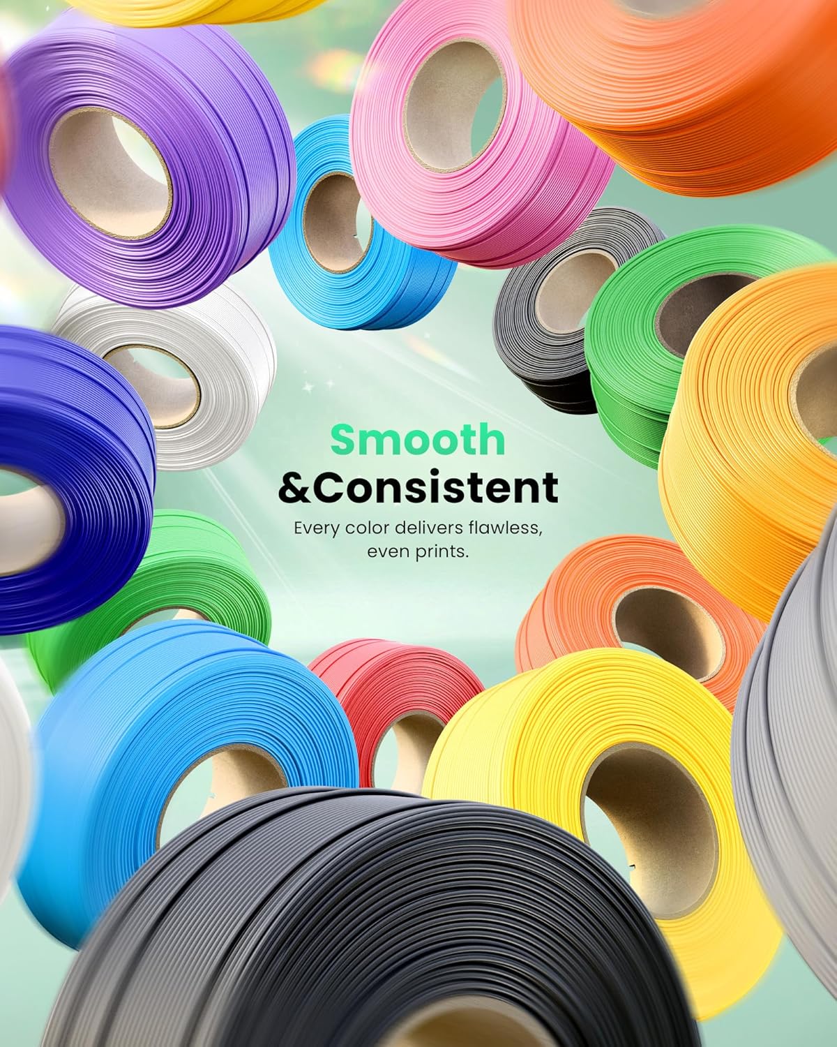 3D Printing PLA Filament 1.75mm(Refill),1kg for Bambu lab 3D Printers